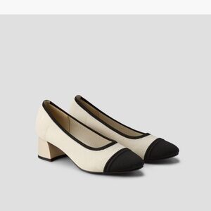 Vivaia Julie Round-Toe Chunky Heels beige black 38/7.5